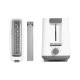 TOSTADORA SIMPLE LARGA BLANCO MATE 900W