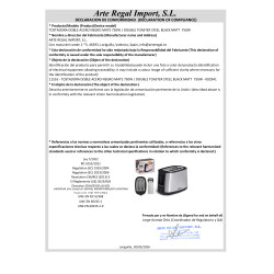 DOUBLE TOASTER STEEL BLACK MATT  750W
