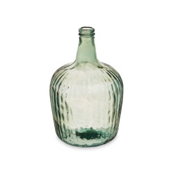 GARRAFA VIDRO DECORATIVA RISCAS 8L CHAMPAGNE
