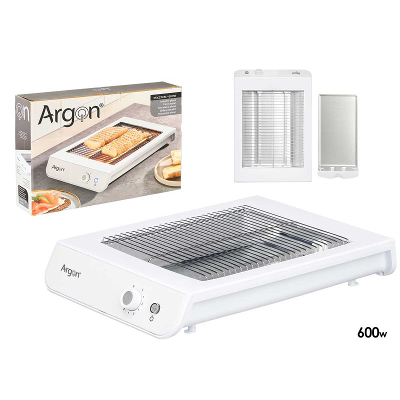 FLAT WHITE RECTANGULAR TOASTER 600W