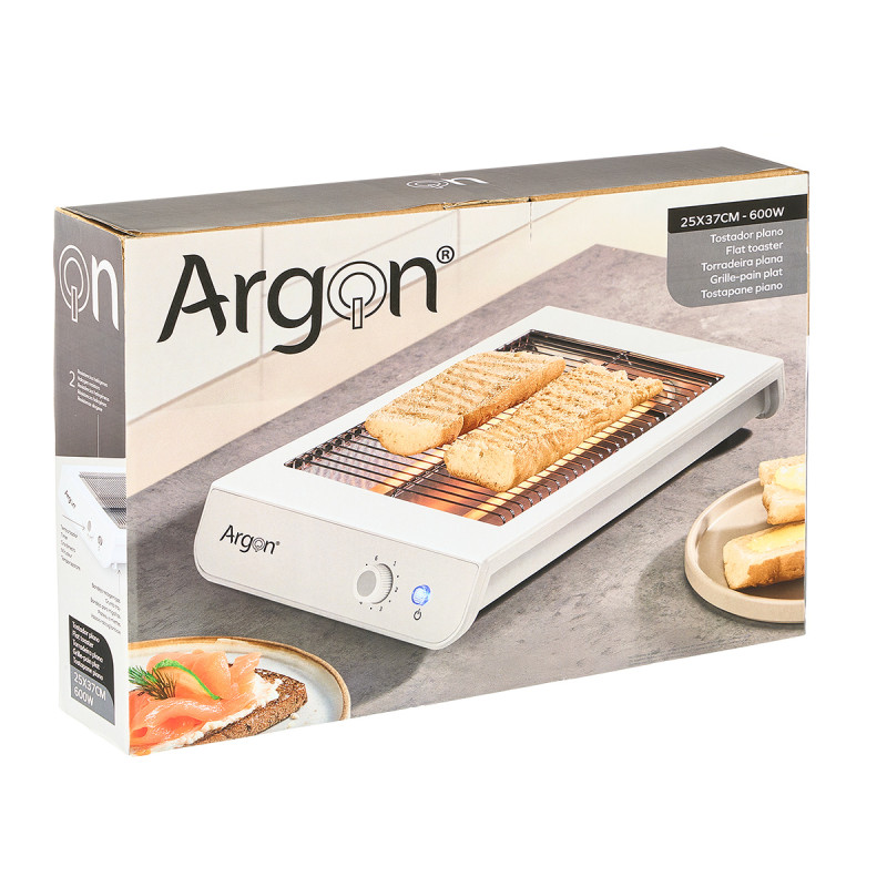 TORRADEIRA RECTANGULAR BRANCA PLANA 600W