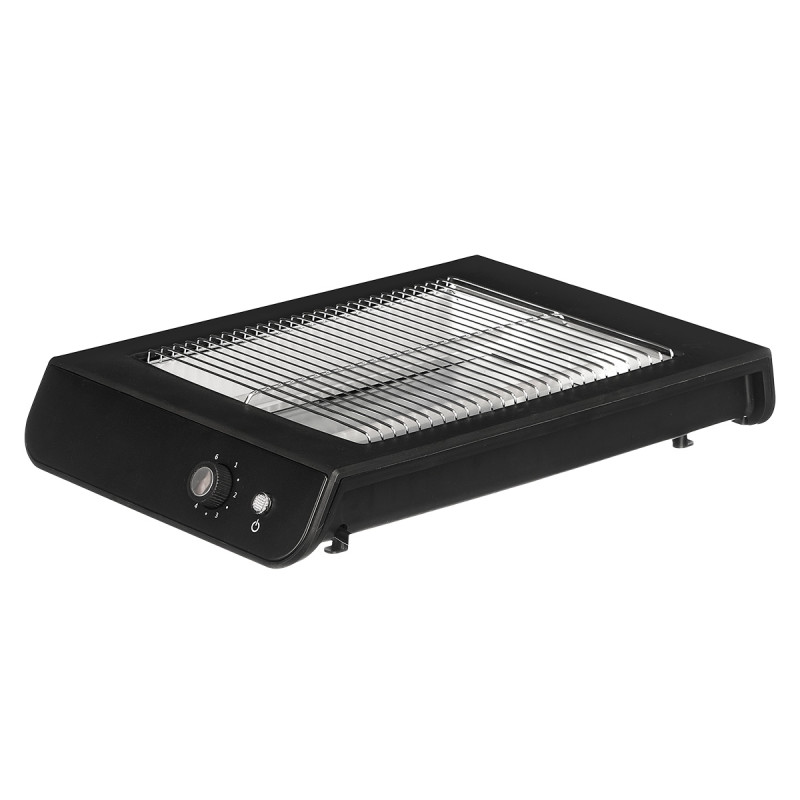 TORRADEIRA RECTANGULAR PRETA PLANA 600W