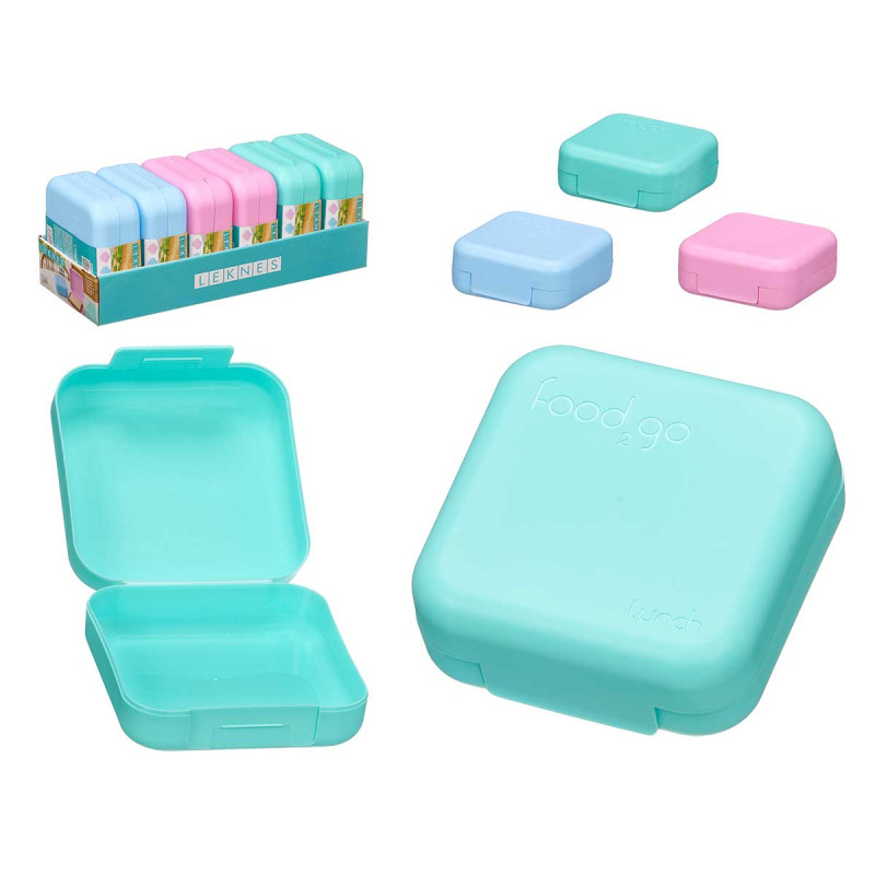 BOÃŽTE REPAS PLASTIQUE ASSORTIE 3 COULEURS