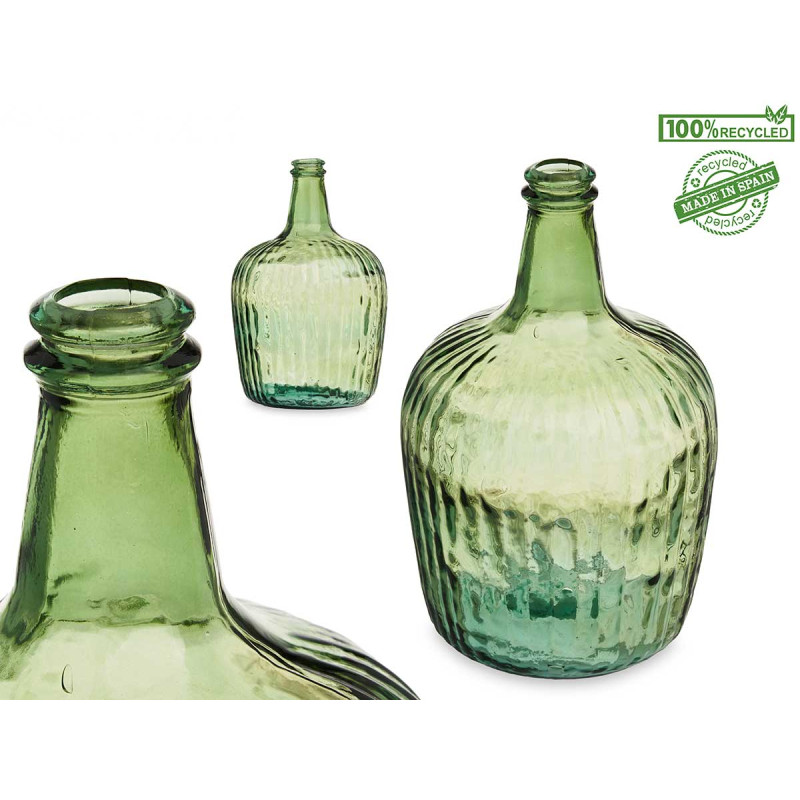 GARRAFA VIDRO DECORATIVA RISCAS 8L VERDE