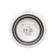 CUBO PLEGABLE REDONDO PLASTICO GRIS BLANCO 5L