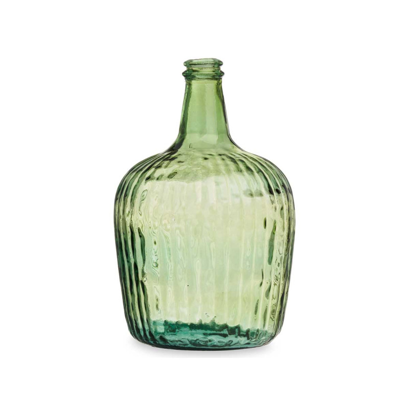 GARRAFA VIDRO DECORATIVA RISCAS 8L VERDE