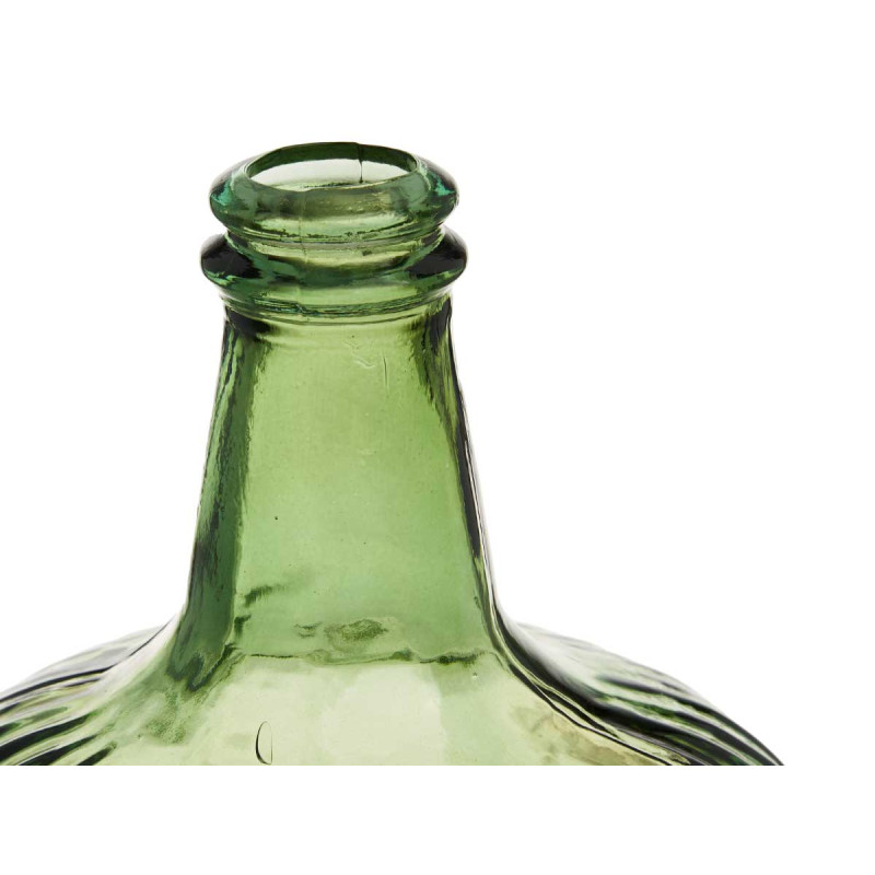 GARRAFA VIDRO DECORATIVA RISCAS 8L VERDE