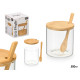 SUCRIER EN BOROSILICATE COUVERCLE BAMBOU 500ML