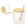 BOROSILICATE SUGAR JAR BAMBOO LID 500ML