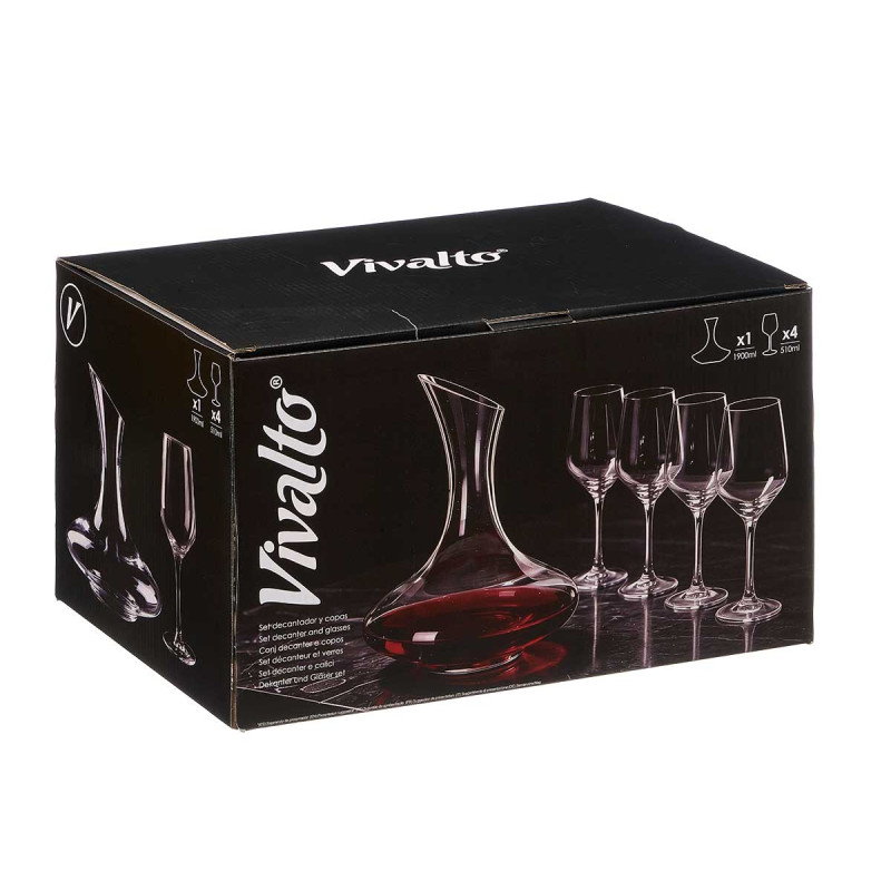 SET DECANTER 1,9L 4 COPPE 510ML