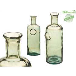 BOUTEILLE DÉCORATIVE VERRE STAMP 35CM CHAMPAGNE