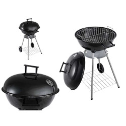 BARBECUE RONDE COUVERCLE ROUES