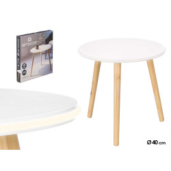 MESA AUXILIAR 40CM LED BLANCA