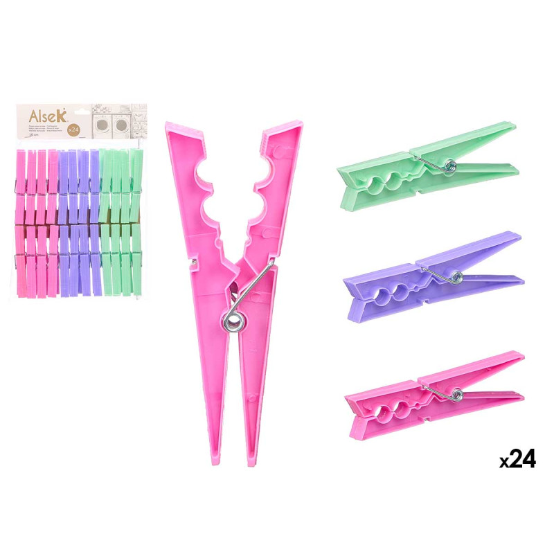 ENSEMBLE 24 PINCES CHOU PASTEL 10CM