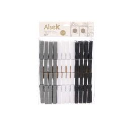 ENSEMBLE 24 PINCES COULEURS NEUTRES 10CM