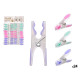 ENSEMBLE 24 PINCES SILICONE COULEUR PASTEL 8CM