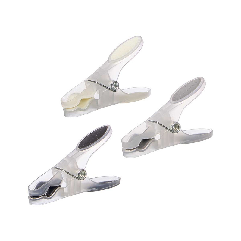 SET 24 PINZAS SILICONA COL NEUTROS 8CM