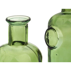 BOTTIGLIA DECORATIVA IN VETRO 35 CM VERDE