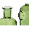 DECORATIVE GLASS BOTTLE STAMP 35CM GREEN