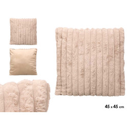 CUSCINO A RIGHE MARRONE 45X45CM