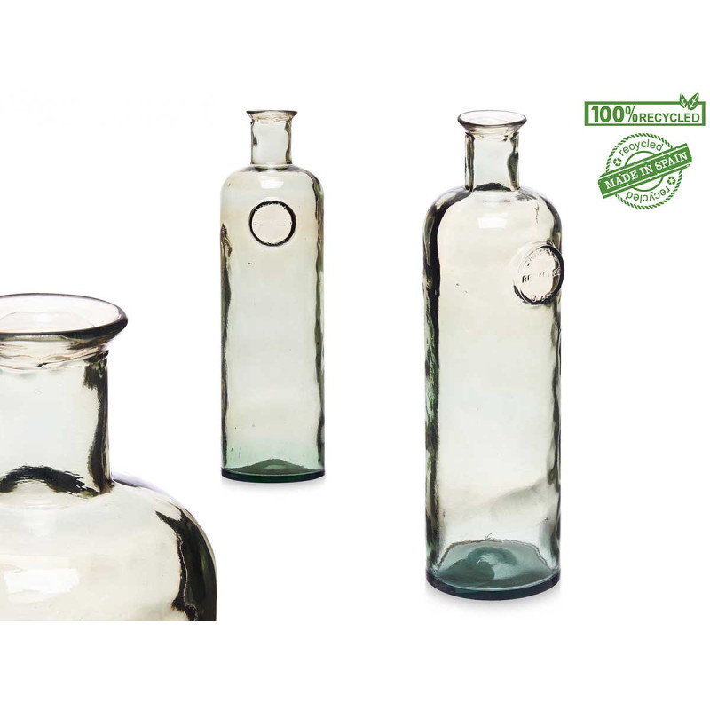 DECORATIVE GLASS BOTTLE STAMP 45CM CHAMPAGNE