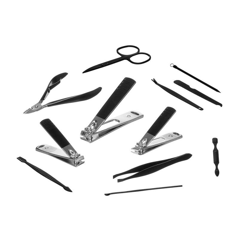 SET CURA UNGHIE PEDICURE UOMO NERO