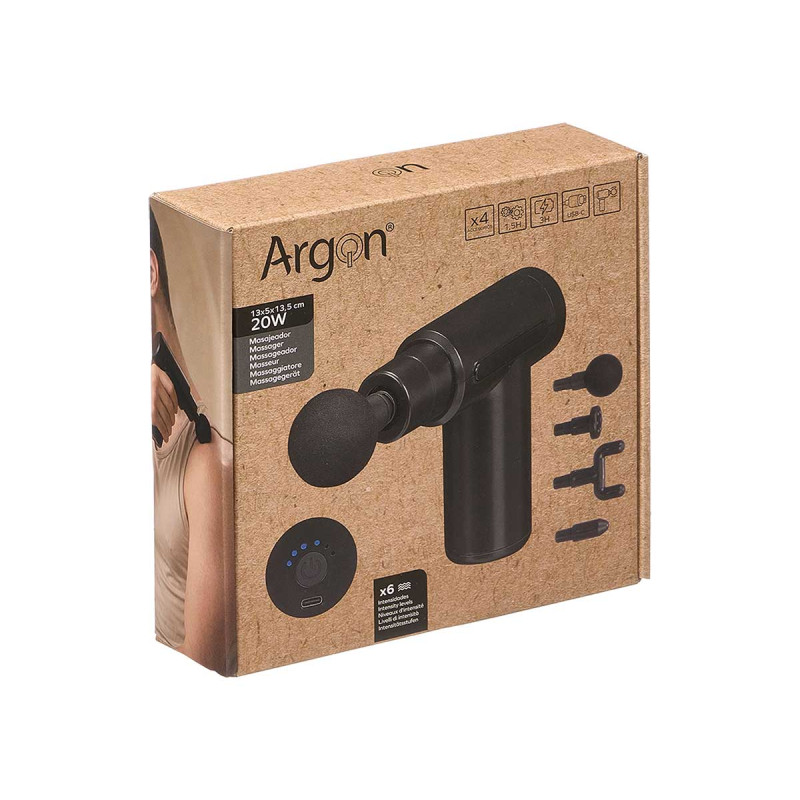 MASSAGEUR NOIR 4 TÊTES 6 VITESSES 20W