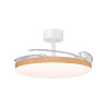 VENTILATEUR PLAFOND 3 PALES PLIABLES COULEUR BOIS