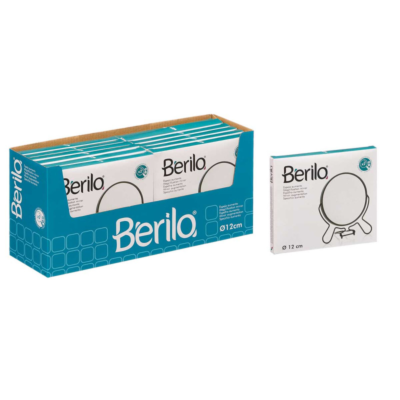 SPECCHIO DOPPIO INGRANDIMENTO 12 CM NERO