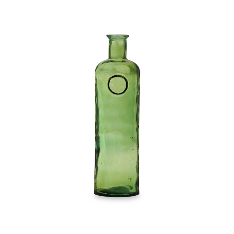 BOUTEILLE DÉCORATIVE VERRE STAMP 45CM VERTE