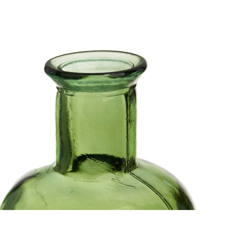 GARRAFA VIDRO DECORATIVA STAMP 45 CM VERDE