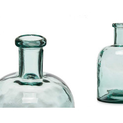 DECORATIVE WIDE GLASS BOTTLE