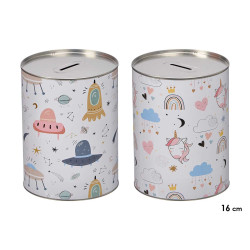 TIRELIRE TÔLE ENFANT GRD ASSORT 2