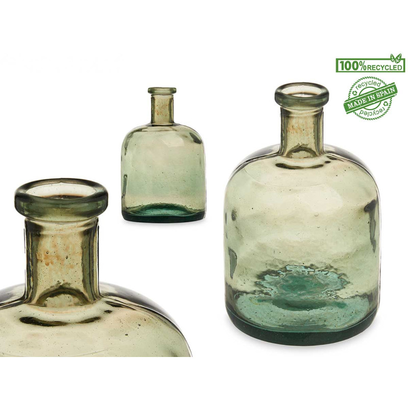 GARRAFA VIDRO DECORATIVA LARGA CHAMPAGNE