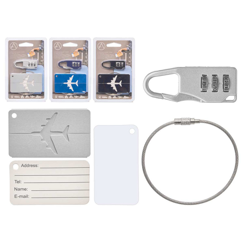 SET LUCCHETTO IDENTIFICAZIONE VALIGIA ASS 3 COL