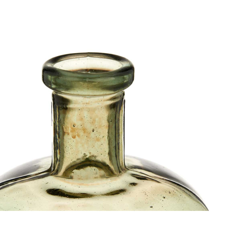 DECORATIVE WIDE GLASS BOTTLE CHAMPAGNE