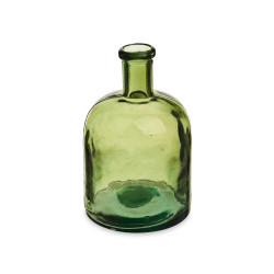 GARRAFA VIDRO DECORATIVA LARGA VERDE