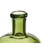DECORATIVE WIDE GLASS BOTTLE GREEN