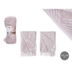 COUVRE-LIT POLYVALENT JACQUARD GRIS 125X150CM ASR2