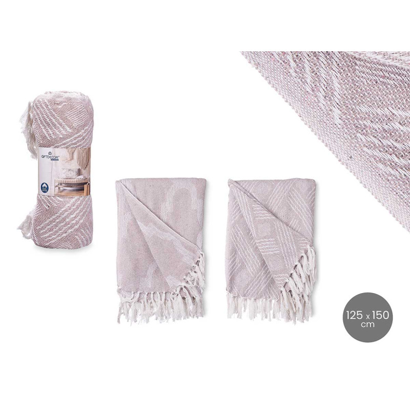 MULTIPURPOSE JACQUARD GREY 125X150CM ASSORT 2