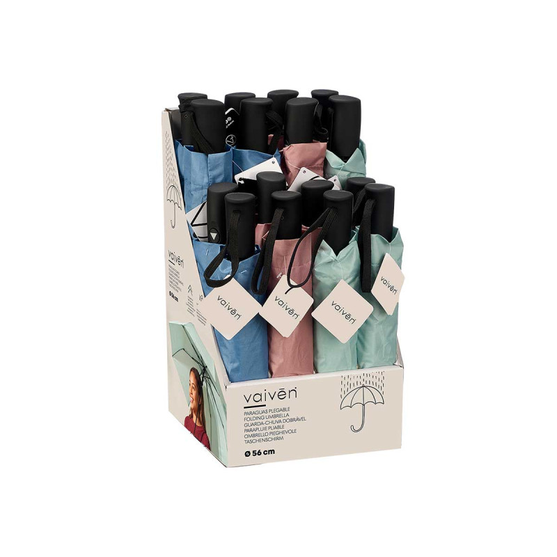 PARAPLUIE PLIANT DROIT AUTOMATIQUE ASSORT PASTELS