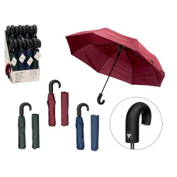 PARAPLUIE PLIANT COURBE AUTOMATIQUE ASSORT NEUTRES