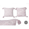 COUSSIN JACQUARD GRIS 45X45 CM ASSORT 2