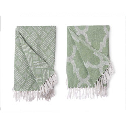 COUVRE-LIT POLYVALENT JACQUARD VERT 125X150CM ASR2