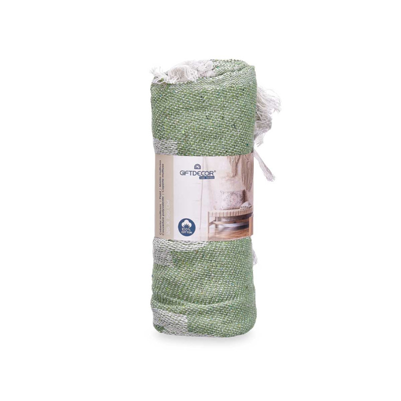 COUVRE-LIT POLYVALENT JACQUARD VERT 125X150CM ASR2