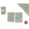 COUVRE-LIT POLYVALENT JACQUARD VERT 180X220CM ASR2