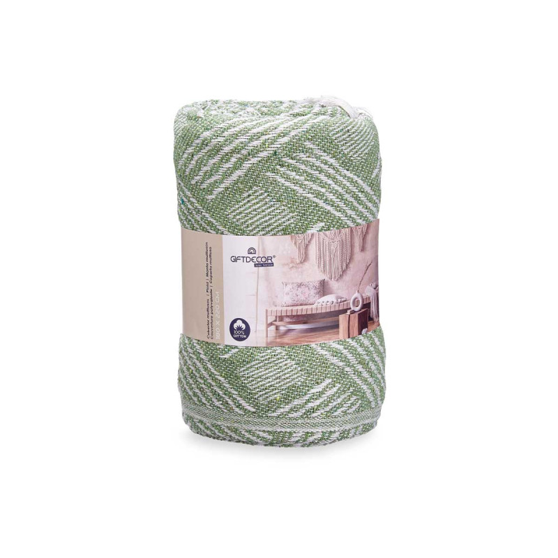 COUVRE-LIT POLYVALENT JACQUARD VERT 180X220CM ASR2