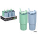 COPO COM PALHINHA 450ML SORT 2 AZUL VERDE