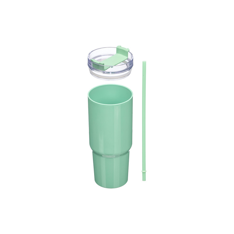 COPO COM PALHINHA 450ML SORT 2 AZUL VERDE