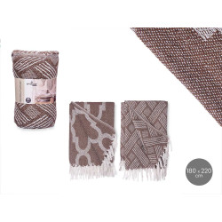 MULTIUSO JACQUARD MARRON 180 X 220 CM SURT 2